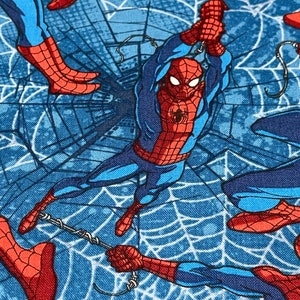 Spiderman Fly Licensed Cotton Fabric  Very Rare  Out of Print   Hard to Find