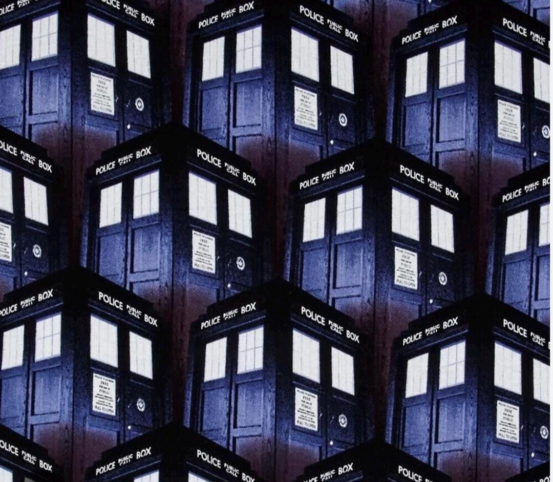 Doctor Who 2014 TARDIS Police Box Design | BBC Licensed Cotton ...