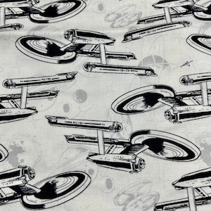 Star Trek 2016 - Design monochrome | 63100202 Coton sous licence | Épuisé