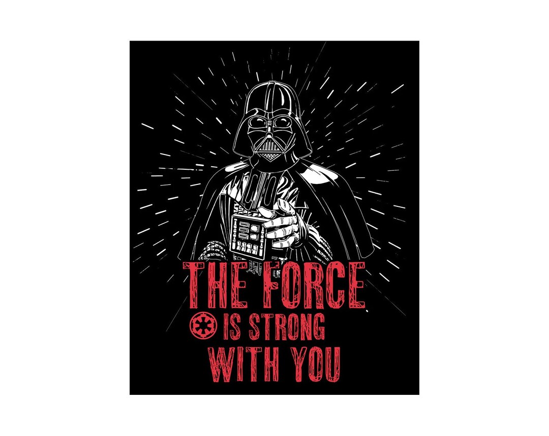 Star wars the force is strong with you panel 18 x 21 fabric rare out of