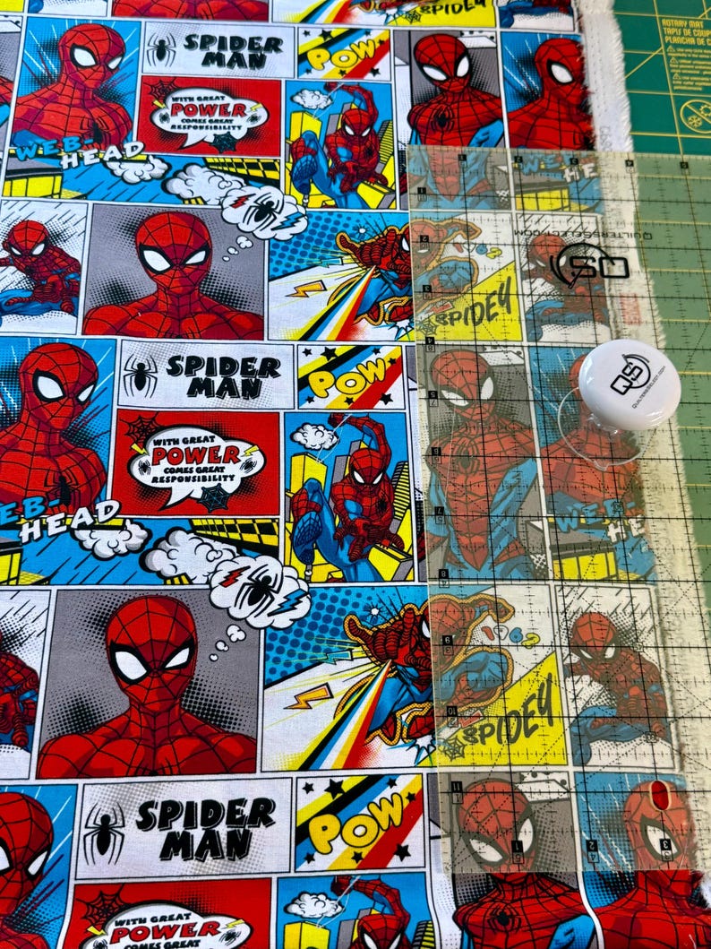 Spiderman Retro Pop Comic Fabric | Marvel CP80370 | Rare OOP Superhero ...