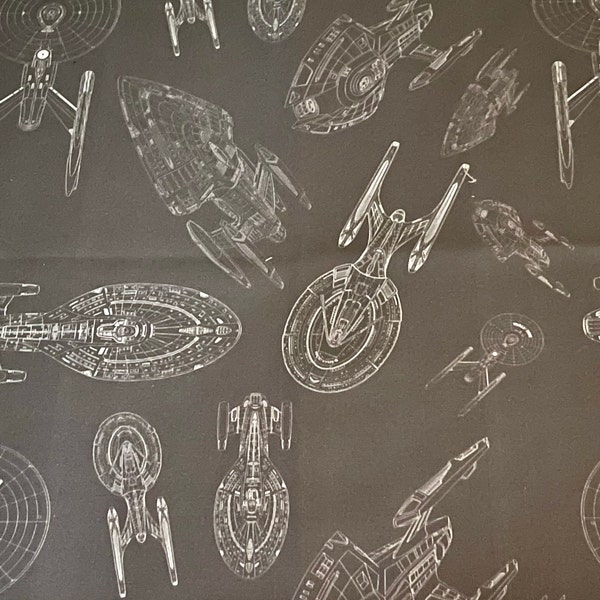 Star Trek Ships Enterprise Cotton Fabric