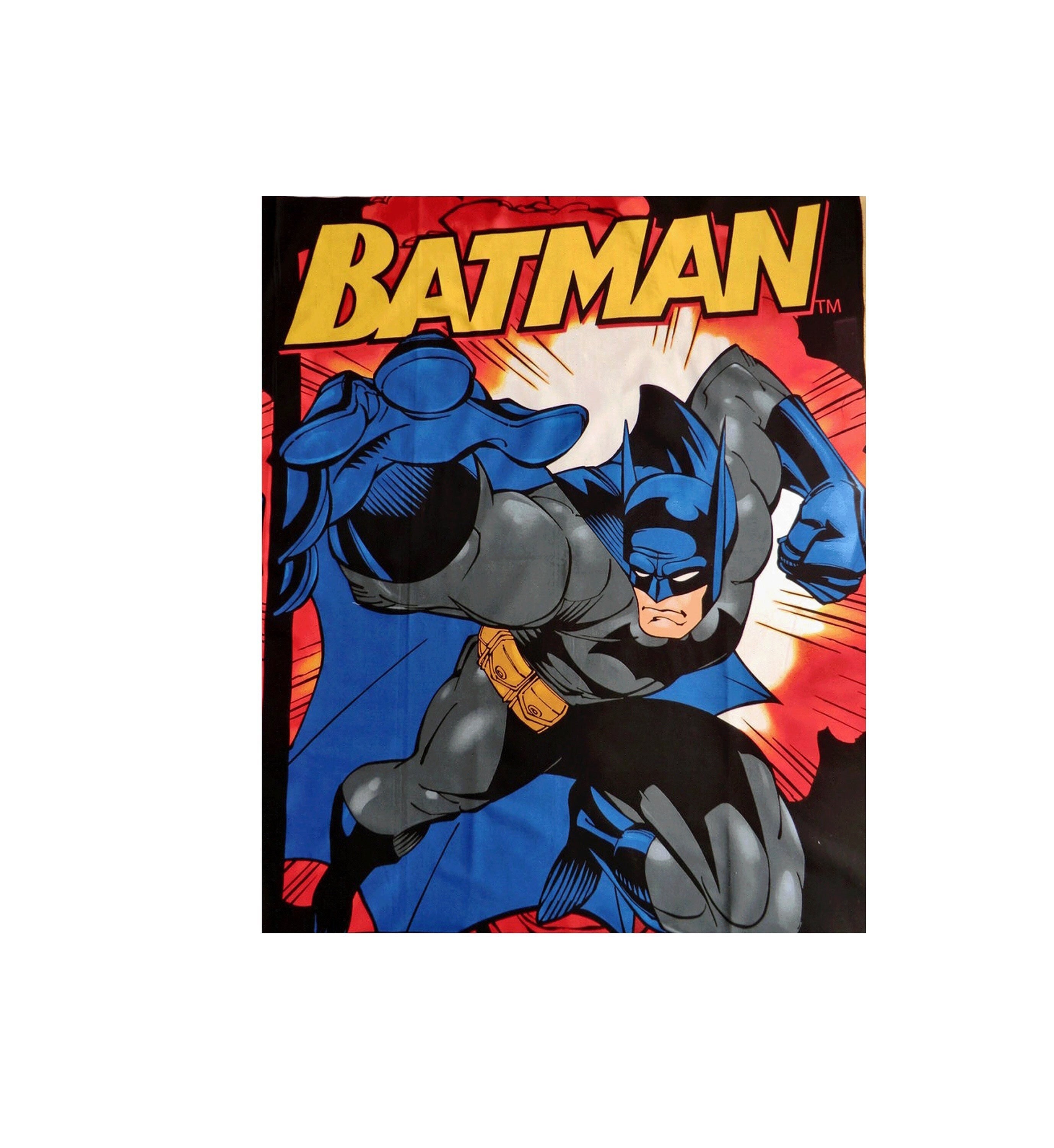 90s BAT MANファブリック布キルトmade in usa Batman Fabric Panel | DC Comics 2974 | 2005 36x44 OOP Quilt Wall