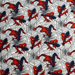 Tessuto di cotone Spiderman Web Crawler CP73252 Marvel Springs Creative