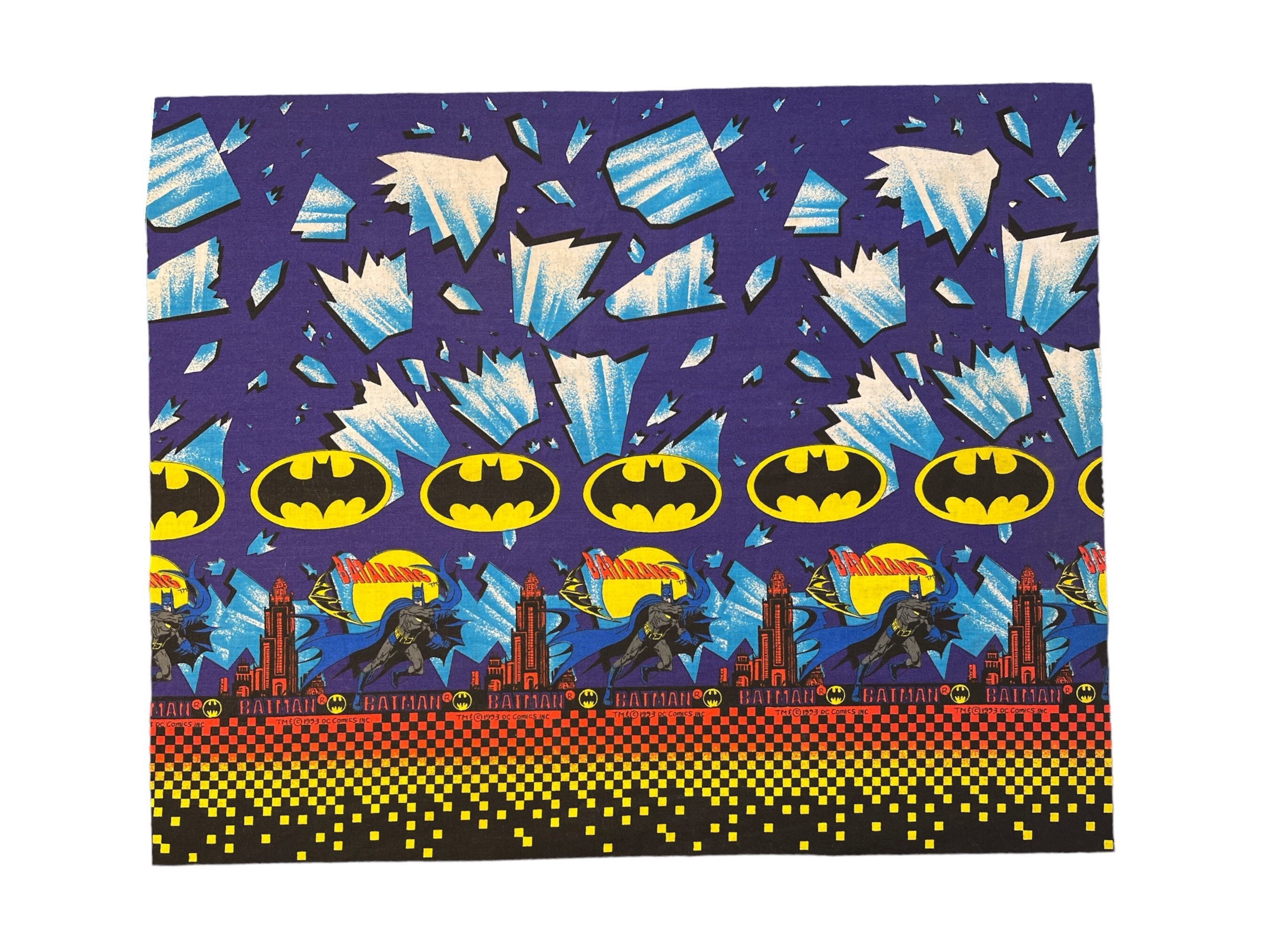 ヴィンテージ バットマン コットン生地：1993年 DC コミックス FQ 