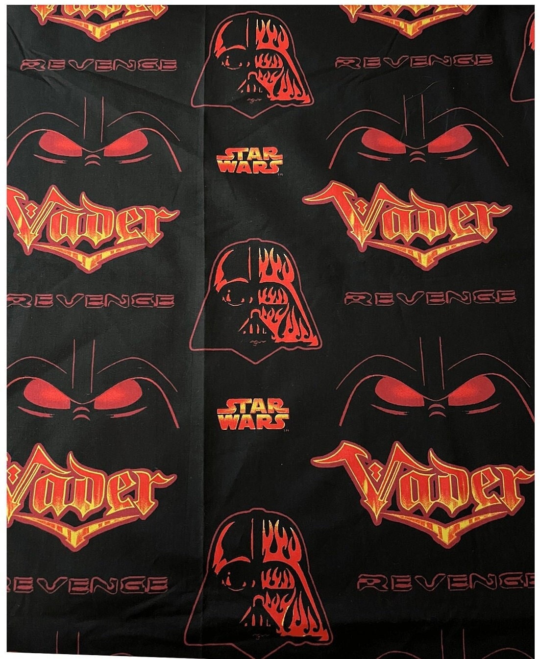 Star Wars Revenge of the Sith Darth Vader Smoldering Eyes Lava 100% High Quality Cotton Fabric Licensed