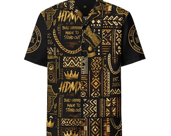 HDMX African Print button shirt