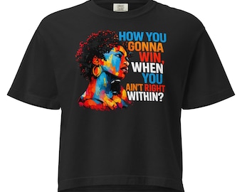 How you gone win when you aint right within Women’s heavyweight boxy tee