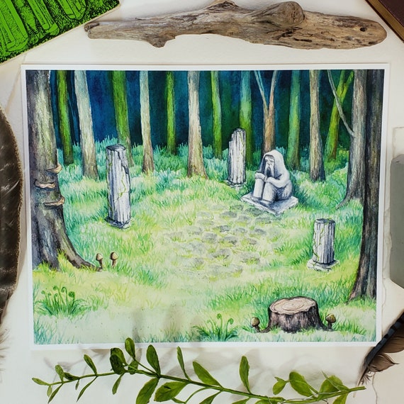 In the Secret Woods Stardew Valley Inspired Watercolor Fine Etsy