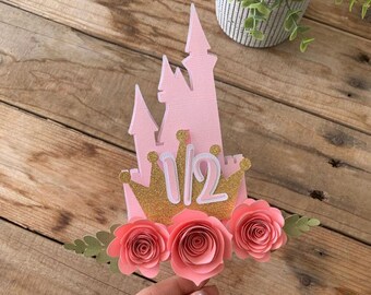 Half Birthday Cake Topper / Half Birthday Party / Floral Cake Topper / Floral Birthday Party