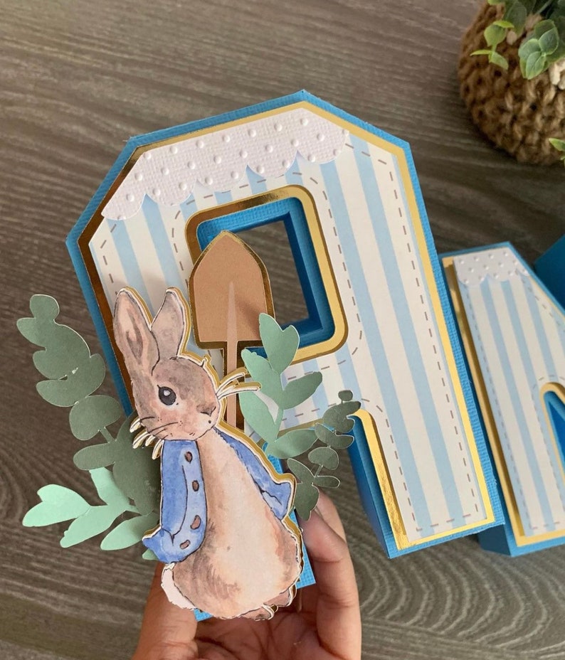 Peter Rabbit 3D Letters / Peter Rabbit Birthday Decorations/ | Etsy