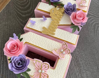 Butterflies 3D Letters / Butterflies First Birthday Decorations / Butterflies Decor / Fairies Birthday Decoration