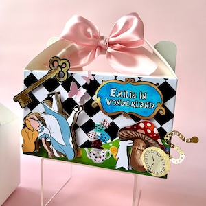 Caixas de lembrancinhas de Alice no país das maravilhas / Lembrancinhas de aniversário de Alice no país das maravilhas / Caixas de lembrancinhas de Onederland