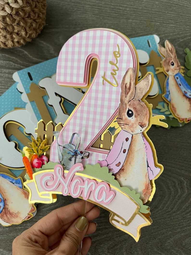 Peter Rabbit Cake Topper / Peter Rabbit Decorations/ Peter Etsy