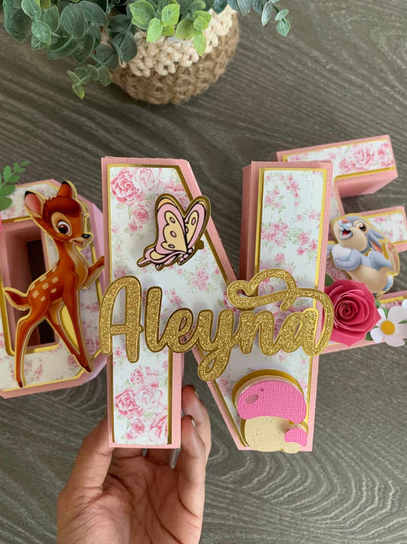 Bambi 3D Letters / Bambi Birthday Party | Etsy