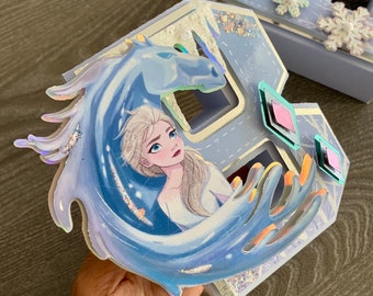 Frozen 3D Letters / Frozen Birthday Decorations / Elsa Birthday Decorations