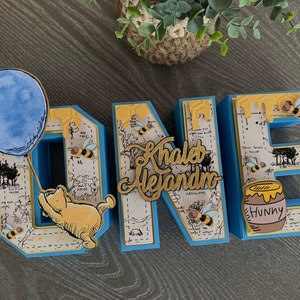 Winnie The Pooh 3D Letters / Winnie the Pooh Birthday Party / Winnie The Pooh Party Decorations