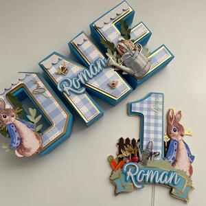 Peter Rabbit 3D Letters / Peter Rabbit Birthday Decorations/ - Etsy