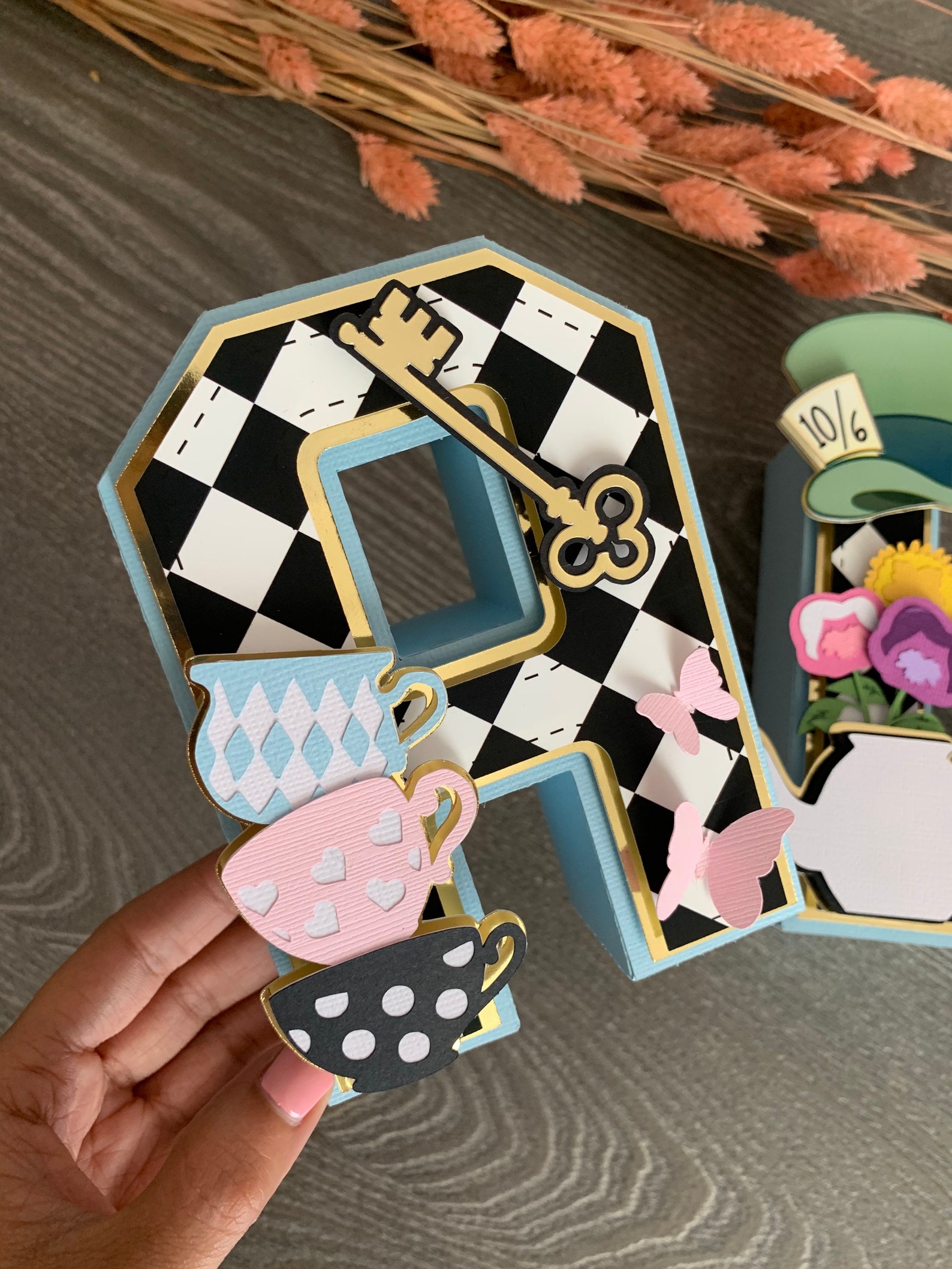 Alice in Wonderland 3D Letters / Alice in Wonderland Birthday | Etsy