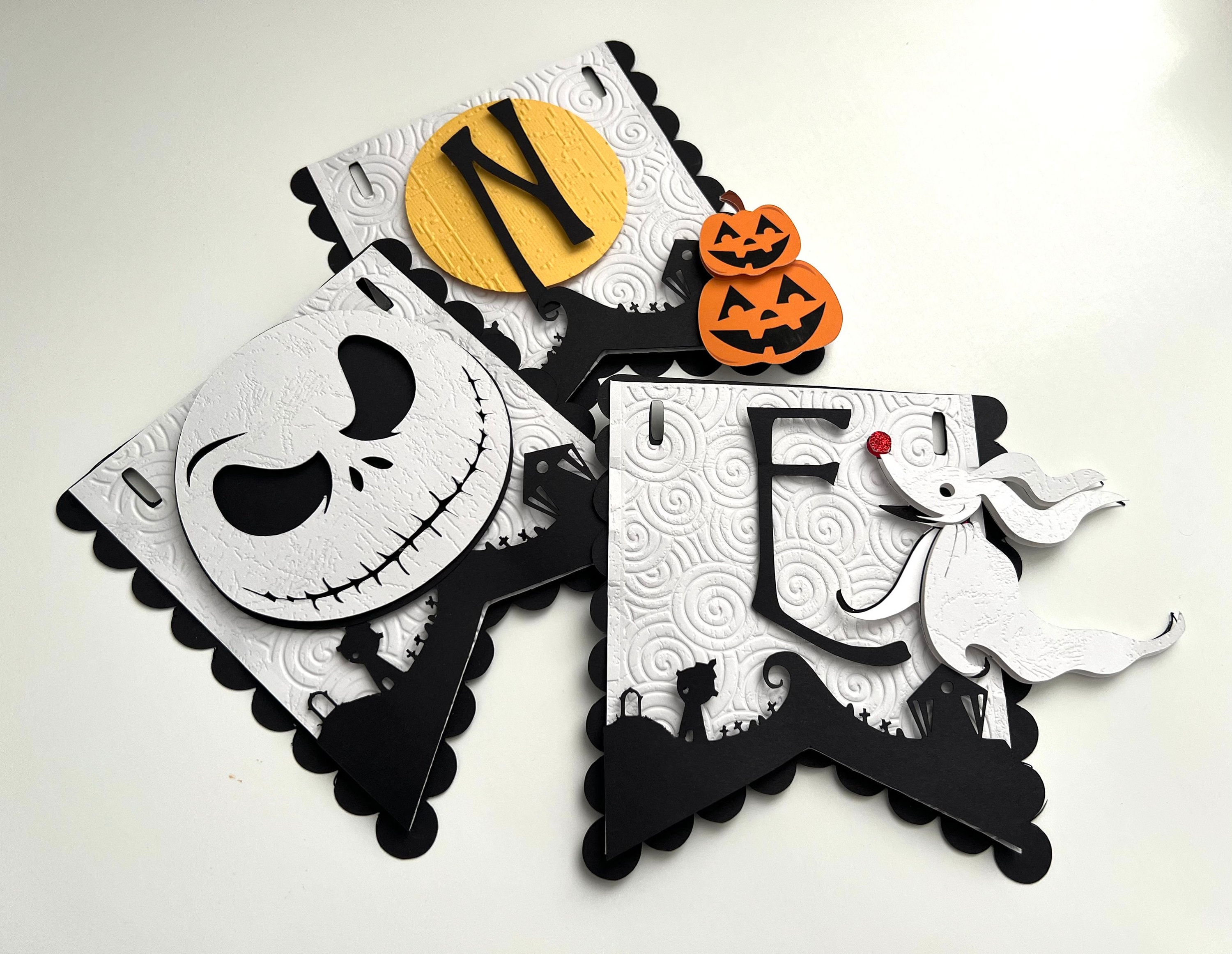 Jack Skellington Birthday Banner / Jack Skellington Birthday Decorations / The Nightmare Before Christmas Banner