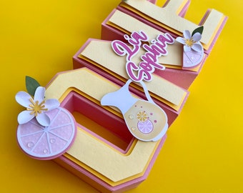 Pink Lemonade 3D Letters/ Pink Lemonade Birthday Decorations/ Pink Lemonade Birthday Supplies / Lemonade Birthday Decor