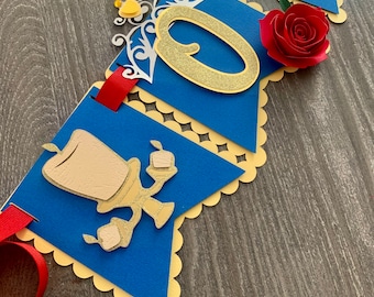 Beauty and the Beast Banner / Beauty and the Beast Birthday Party