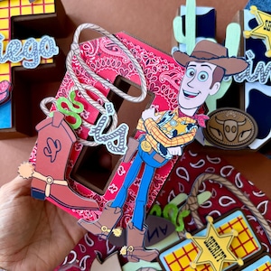 Toy Story 3D Letters / Woody 3D Letters/ Toy Story Birthday Decorations / Woody Birthday Decor
