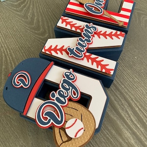 Baseball 3D Letters / Baseball Birthday Decorations / Rookie of the Year Party Decorations