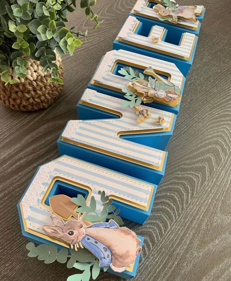 Peter Rabbit 3D Letters / Peter Rabbit Birthday Decorations/ | Etsy