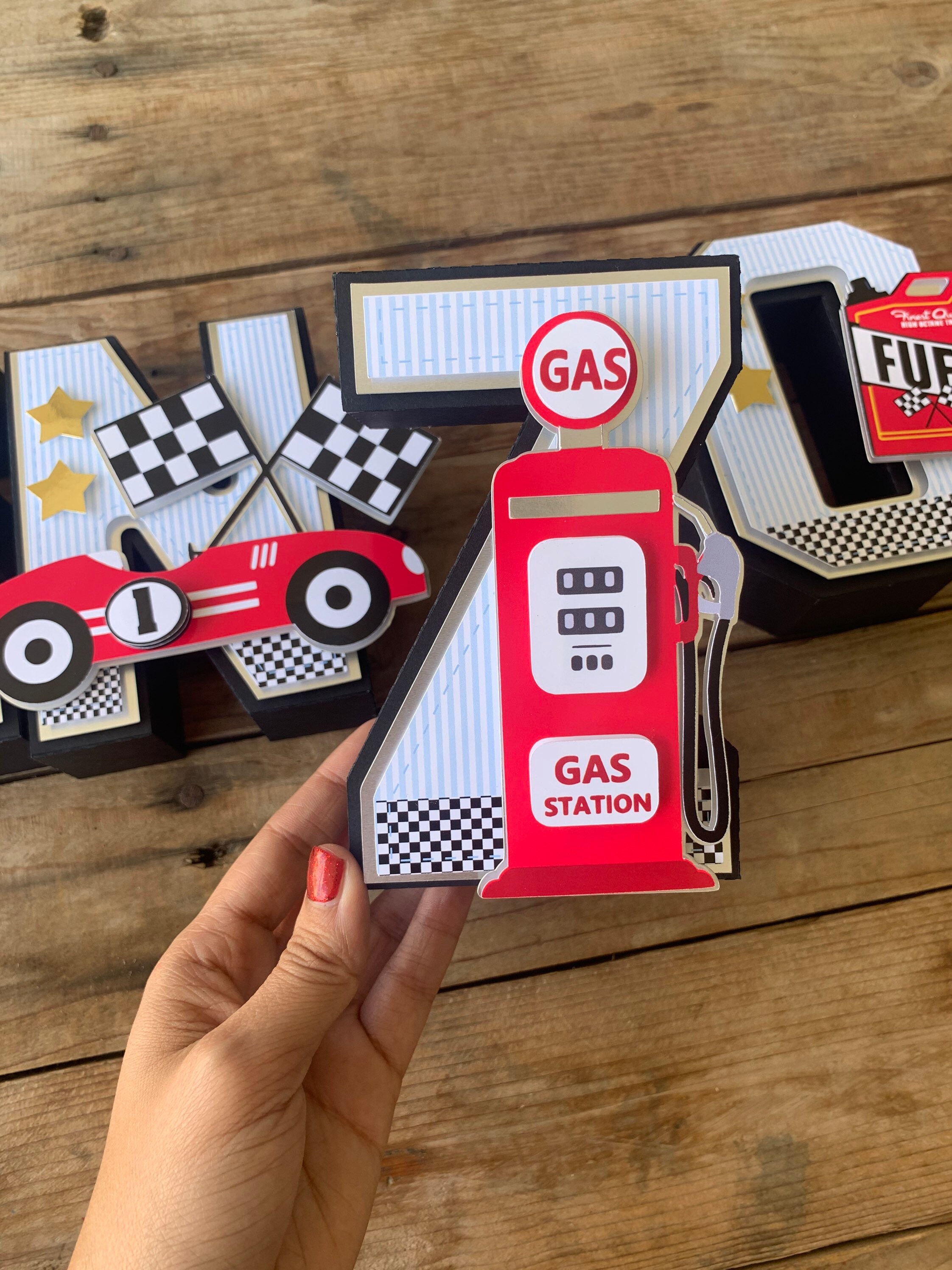 Vintage Race Car 3D Letters / Race Car Birthday Party | Etsy