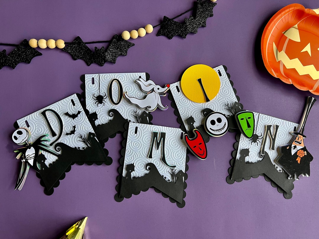 Jack Skellington Birthday Banner / Jack Skellington Birthday ...