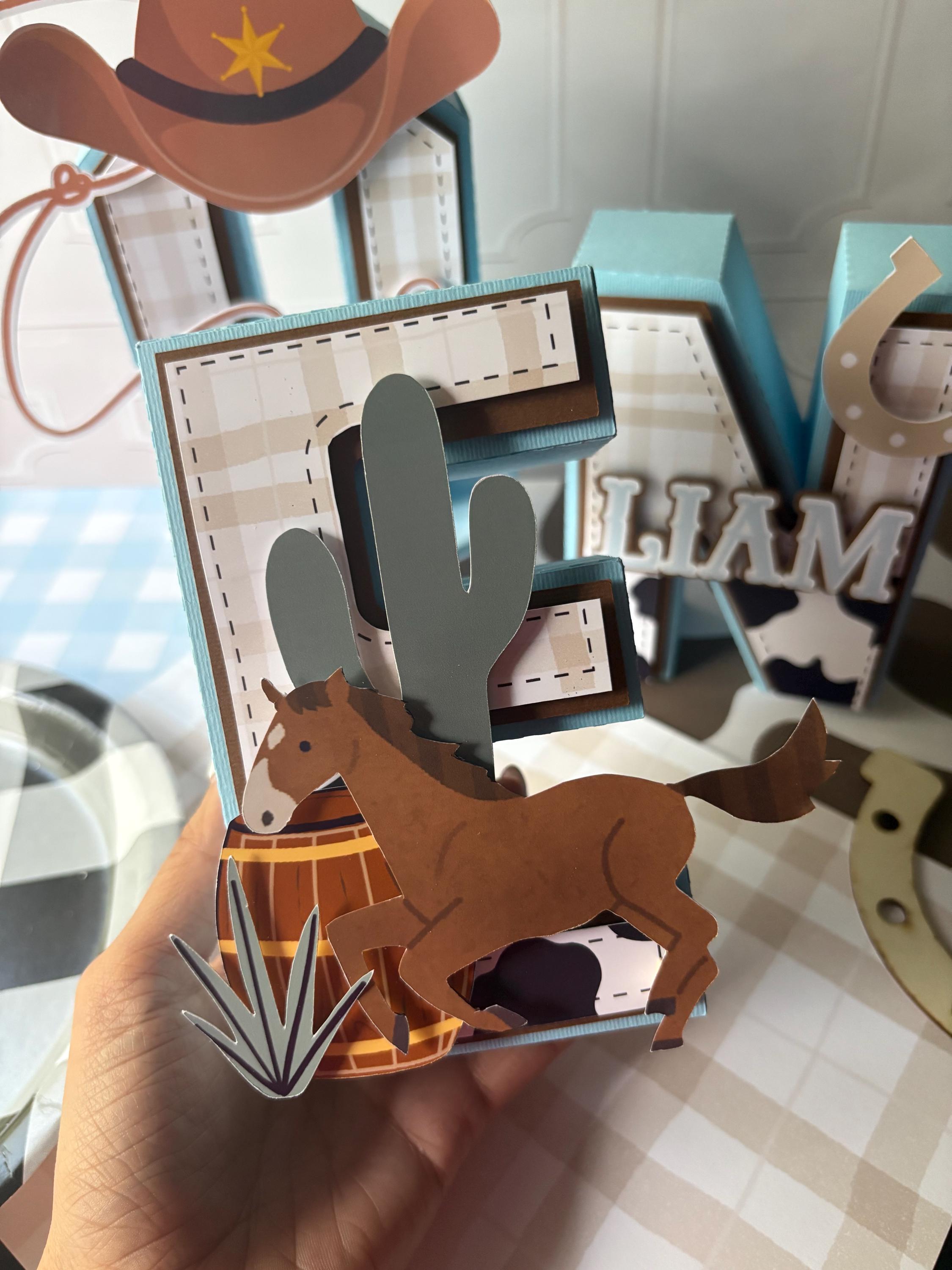 My 1st Rodeo 3D Letters / My First Rodeo Party Decor - Etsy