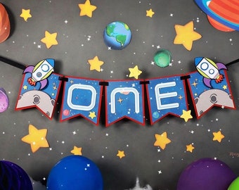 Outer Space Birthday Banner / Space Birthday Banner