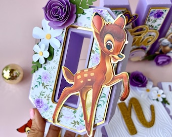Litery 3D Bambi / Przyjęcie urodzinowe Bambi / Dekoracje urodzinowe Bambi / Pierwsze urodziny Bambi