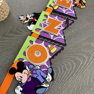 Mickey Mouse Halloween Banner / Mickey Halloween Birthday decor / Mickey Halloween Birthday Party/ Mickey Mouse High Chair Banner bild 2