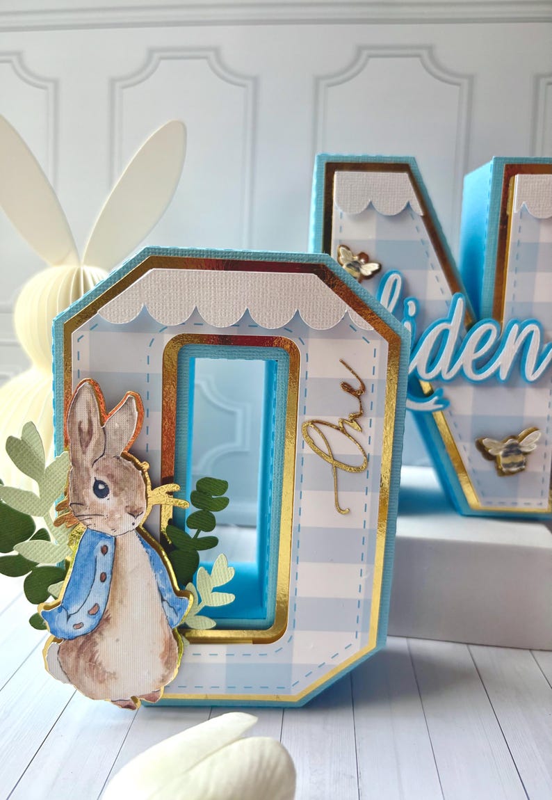 Peter Rabbit 3D Letters / Peter Rabbit Birthday Decorations/ Peter ...