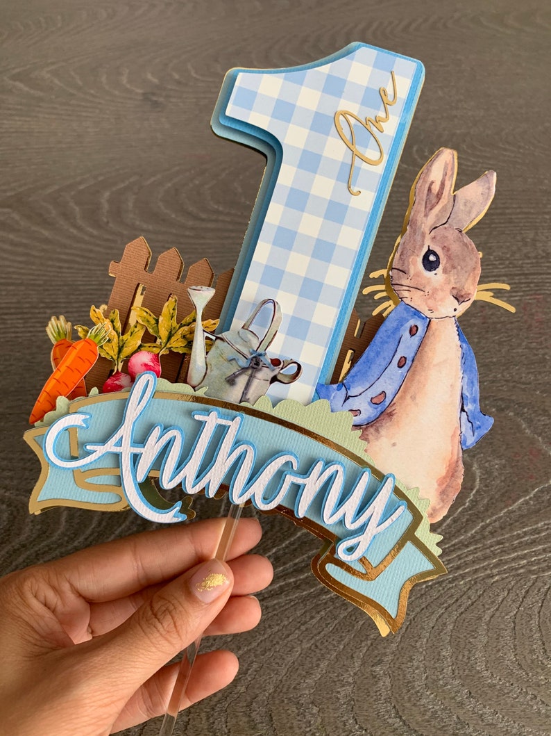 Peter Rabbit Cake Topper / Peter Rabbit Birthday Party/ Peter Etsy