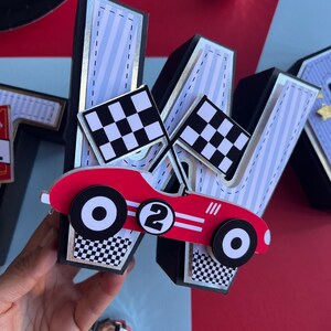 Two Fast 3D Letters / Race Car Birthday Party / Vintage Race Car ...