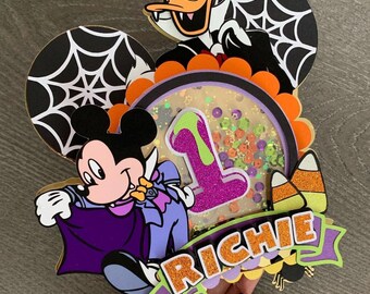 Mickey Mouse Halloween  Cake Topper  / Mickey Halloween Birthday decor / Mickey Halloween Birthday Party/ Mickey Mouse Birthday Decorations