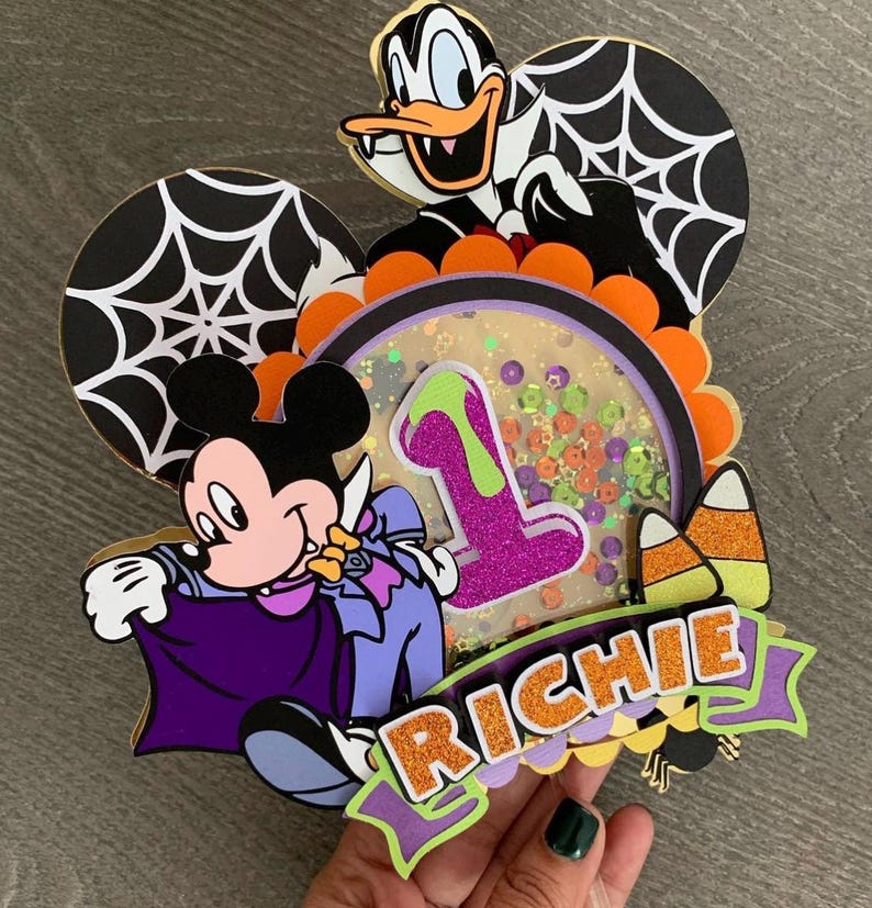 Mickey Mouse Halloween Banner / Mickey Halloween Birthday decor / Mickey Halloween Birthday Party/ Mickey Mouse High Chair Banner bild 8