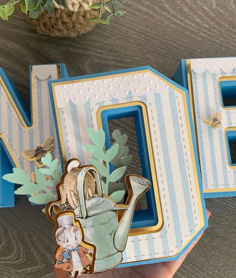 Peter Rabbit 3D Letters / Peter Rabbit Birthday Decorations/ | Etsy