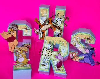 Winnie the Pooh 3D Letters / Winnie the Pooh Birthday Decorations/ Winnie the Pooh Party Decorations
