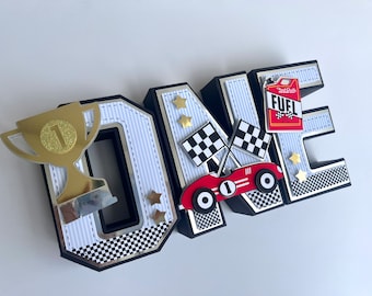 Vintage Rennwagen 3D Buchstaben / Rennwagen Geburtstagsparty