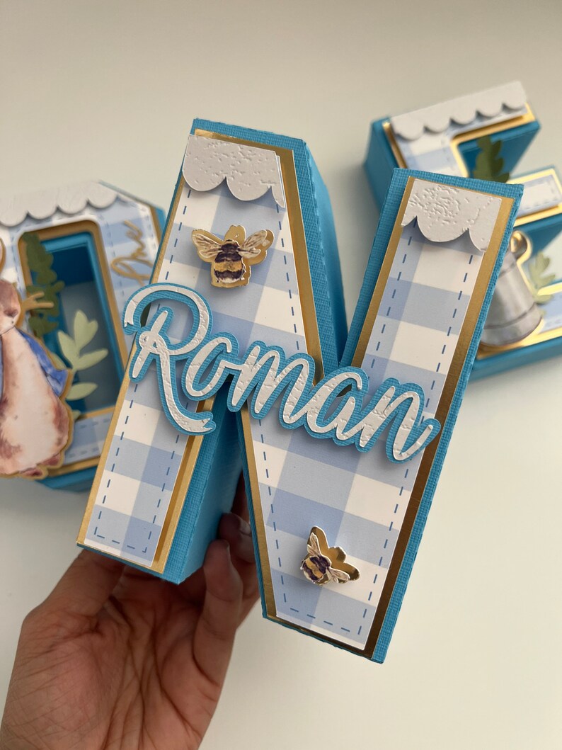 Peter Rabbit 3D Letters / Peter Rabbit Birthday Decorations/ - Etsy