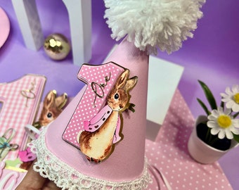 Peter Rabbit Birthday Hat / Peter Rabbit Birthday Party/ Peter Rabbit Birthday Decorations