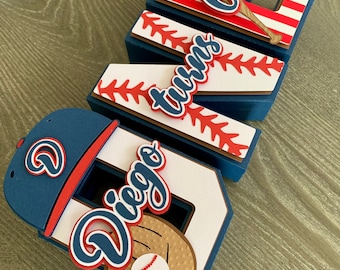 Baseball 3D Buchstaben / Baseball Geburtstagsdekorationen / Rookie of the Year Party Dekorationen