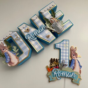 Peter Rabbit 3D Letters / Peter Rabbit Birthday Decorations/ Peter ...