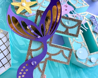 Mermaid 3D Letters / Mermaid Birthday Party / Mermaid Party Decorations