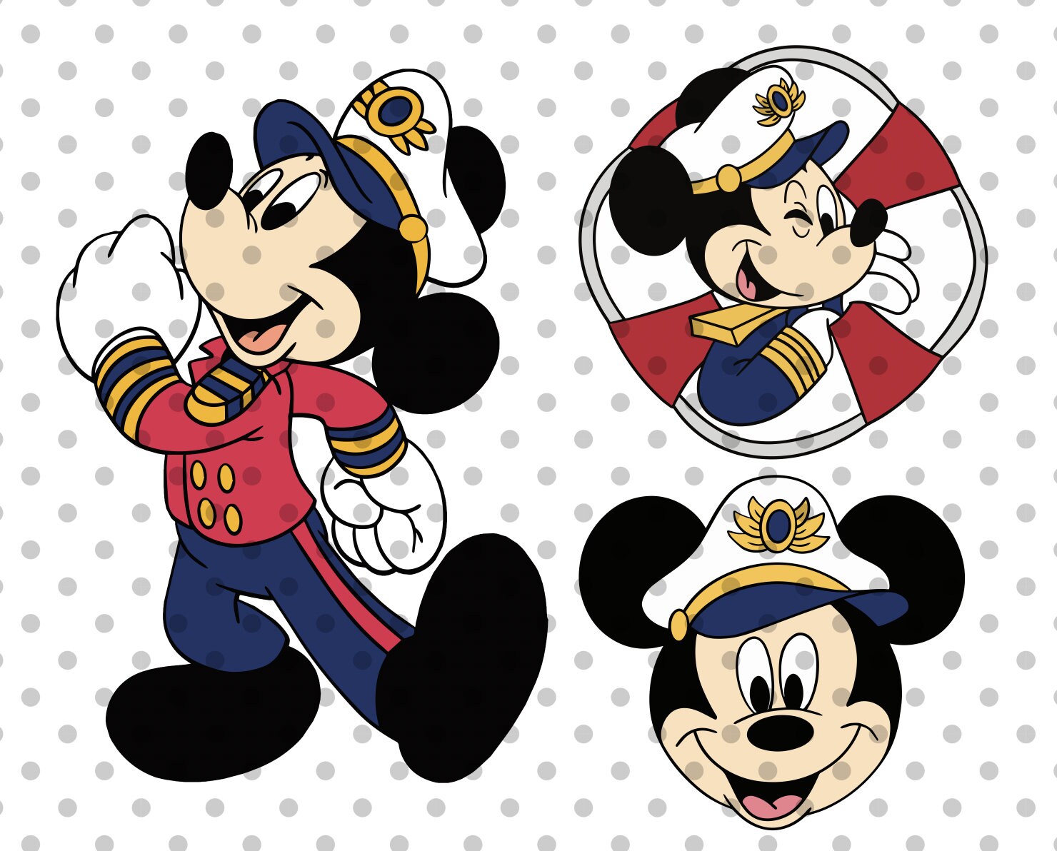 3pcs Capitán Mickey Bundle Disney Summer svg mickey beach | Etsy