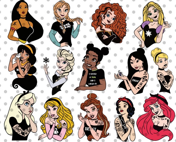 Download 14pcs Layered Punk Disney Princess Svg Disney Trip Svg Etsy